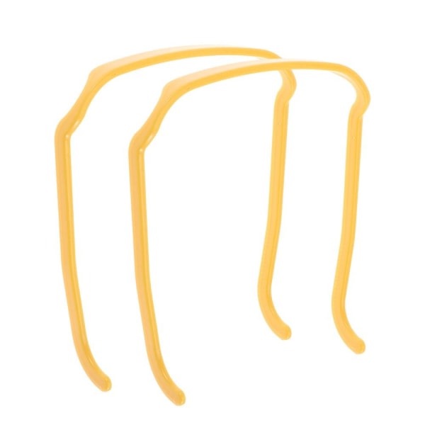 2PCS Osynlig hårrosett Tjock lockig hårrosett Yellow