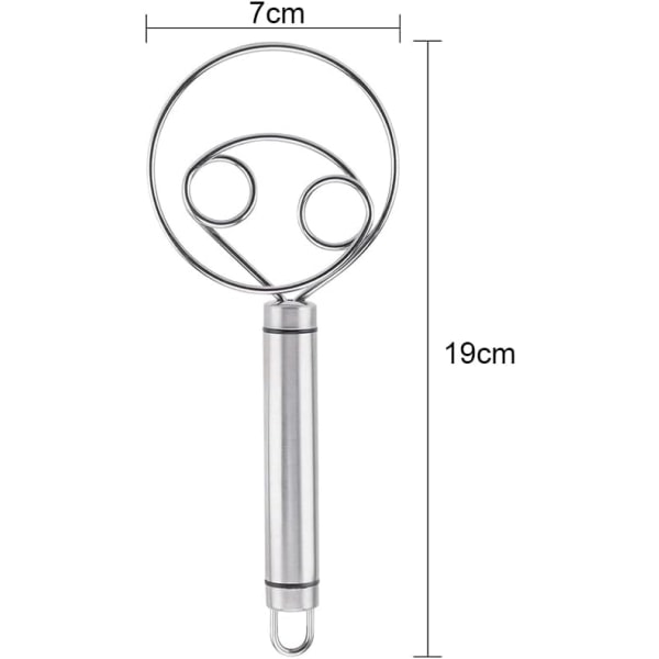 Taikina Vispilä Munasekoitin Ruostumaton Teräs Hollantilainen Taikina Käsi Vispilä Vispilä Työkalu Hopea 19.5*7cm
