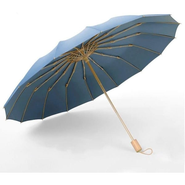 Paraply Stærk Vindafvisende 16K Manuel Paraply Mænd Parasol Kvinder Regn Store Paraplyer Super Solbeskyttelse Og UV