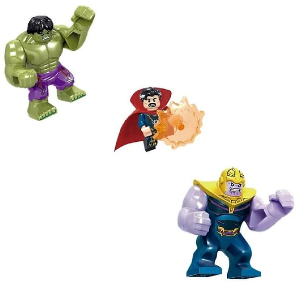 16 st superhjälte actionfigurer minifigurer byggklossar leksaksset 34044