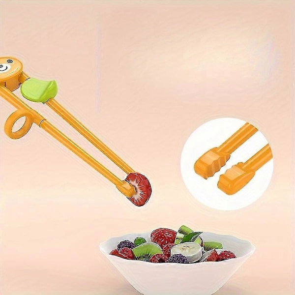 1 kpl Harjoituspuikot, Oppimispuikkojen apuväline, Harjoituspuikot aloittelijoille, Sarjakuvapuikot, Keittiövälineet, Takaisin kouluun -tarvikkeet Bear Chopsticks 1pc