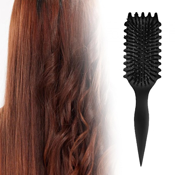 Muotoutusharja, Takkujen Avatusharja Hiuksille, Muotoutusharja Kammat, Naisille ja Miehille, Kosteille Paksuille tai Kiharille Hiuksille, Kauniit ja Kiiltävät Kiharat Black 7.28inch