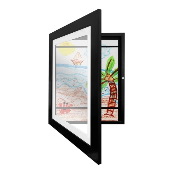 Barnerammer Bilde Ramme Display Tre Ramme Frontåpning for Barn Tegninger Kunstverk Kunstprosjekt Skolearbeid Dekorasjon