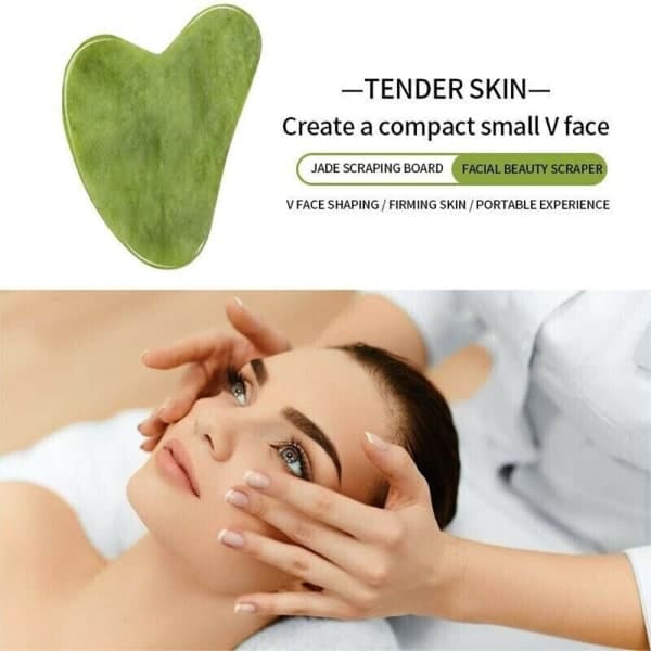 2 stk Jade Gua Sha-brett GuaSha skrapeter massasjeværktøy ansikt