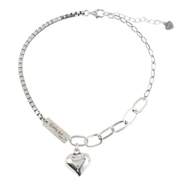 Love 925 sterling silver extended anklet