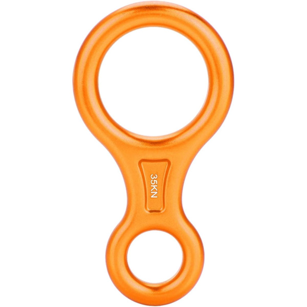 Klätterrep nedfarten, 35KN Figur 8 Ord Rep Nedfarten Rappel Ring Klippklättring Räddningsutrustning Orange