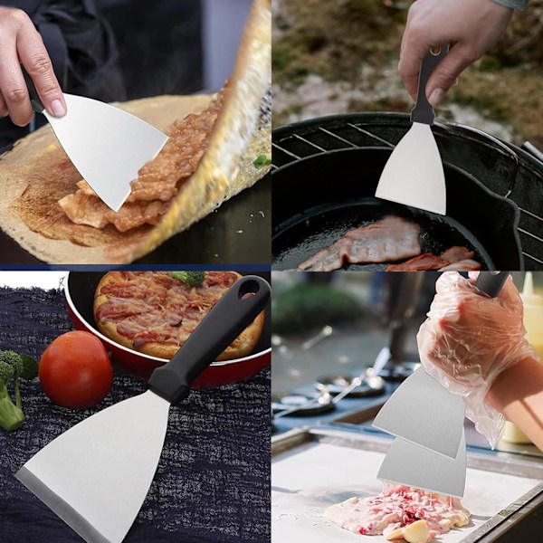 2-pack grillskrapor, grillskrapa, för matservering/matlagning/rengöring, grill inomhus och utomhus, diskmaskinssäker