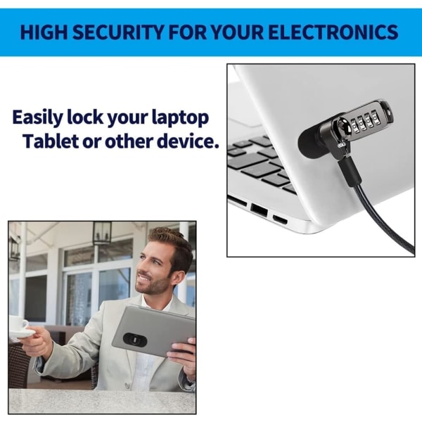 5 stk Låsehul Laptop Låsehul Laptop Tablets Anti-tyveri Låsehul til Laptop til tablets Sikkerhedslås Base dele