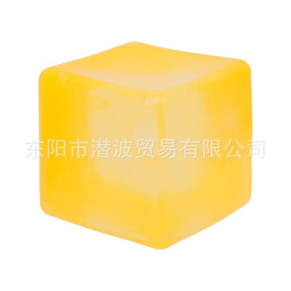 Squishy Stressbold Legetøj – Blødt Maltose Klemmelegetøj Langsomt Stigende Angstlindrende Legetøj Solid color square - yellow