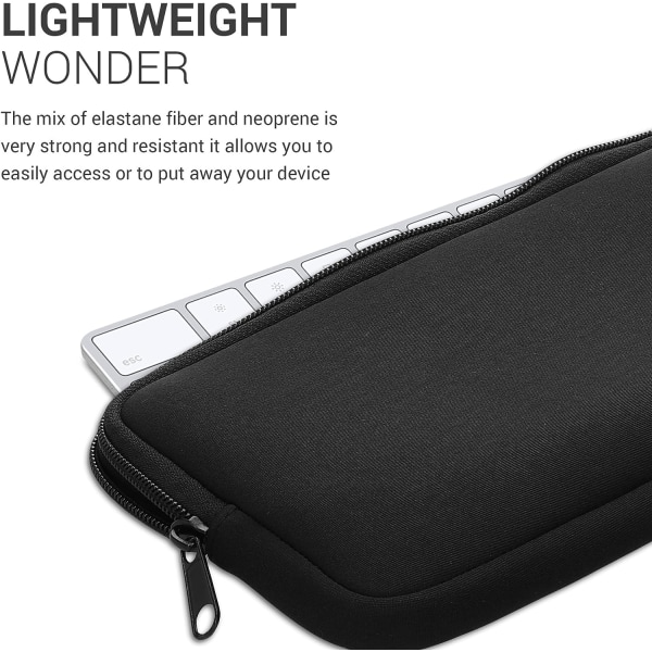 Neoprenveske kompatibel med Logitech K380 - Veske for tastatur, mykt reisehylse - svart