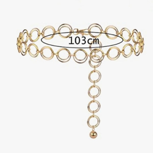 Metallkedja Bälte Lyx Legering Midjeband gold