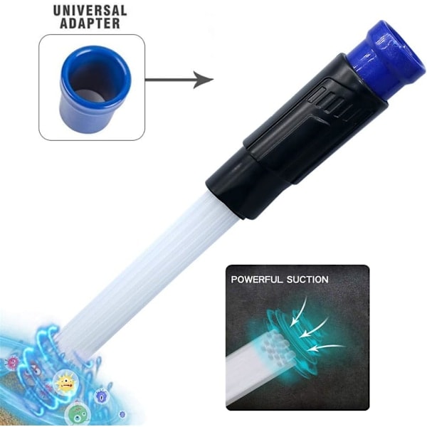 2 stk Multifunksjonelt støvsugermunnstykke Støv og smuss børstefjerner Bærbar Universal Støvsugertilbehør Husholdningsrengjøringsverktøy Blå