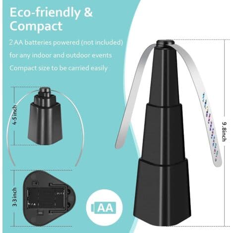 Kemikaliefri flugfläkt – 40 cm – Lätt och bärbar – För utomhusmiddagar – 4-pack
