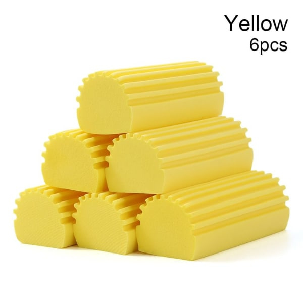 Magisk støvrengjøringssvamper Våt rengjøring støvsvamp Yellow 6 Pcs-6 Pcs