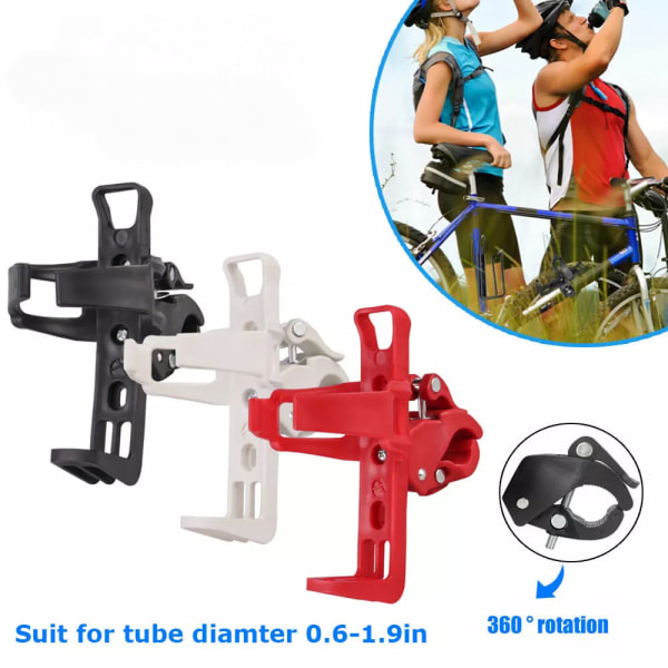 Bicycle cup holder, bicycle drink, water bottle holder, drinking bicycle handlebar installation