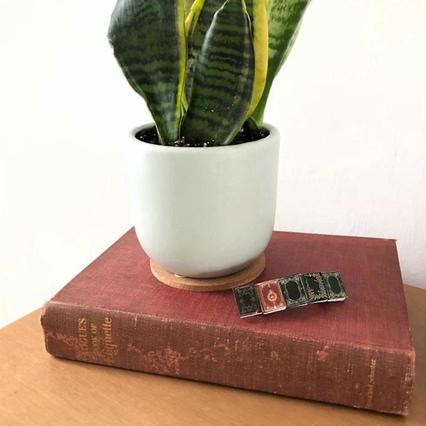 Miniatyyrikirja Hiuspinni Barretti, Käsintehty Vintage Pieni Kirja Hiuspinni Asuste, Tyhjä Sivu Kirjat Ranskalainen Barretti, Kirjallinen Lahja, 100% Uusi Black