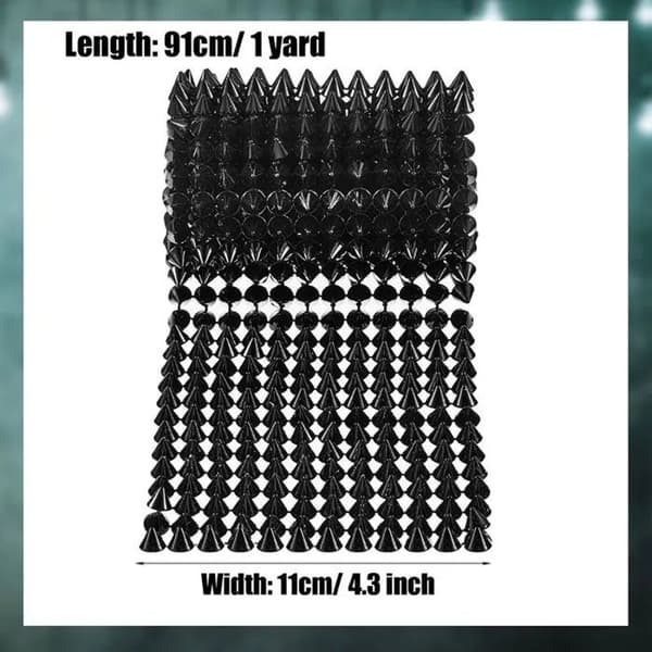2 Yards Röda och Svarta Konnitar, DIY-remsa för Kläder, Skor och Väskor