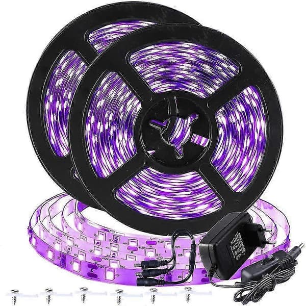 12M UV Sortlys LED Strip 720LED'er Lysbånd Sort Lys Lysliste til Fest, Bar, Neonfarver, Klub, Diskotek, Dekoration