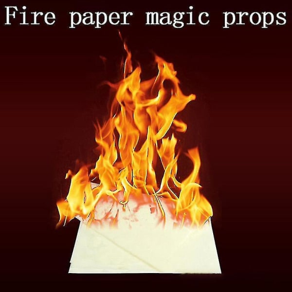 5st 20*25cm Fire Paper Flash Flame Paper Fire Paper Magic Props Effect