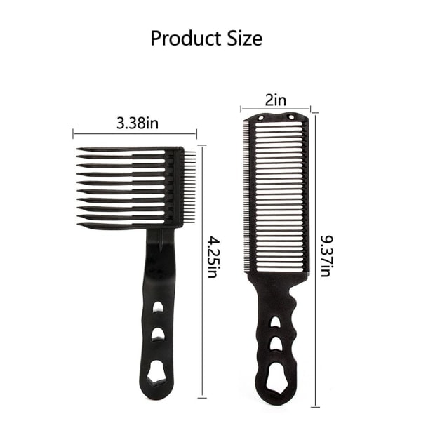 Barber Fade Combs Hårklippskam Buet kam