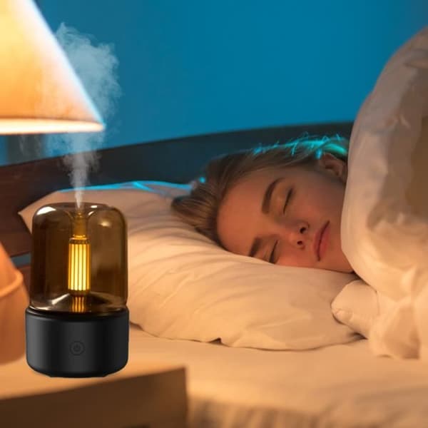 120 ml bærbar elektrisk luftfugter, kølig tåge, LED natlys og aromaoliediffuser