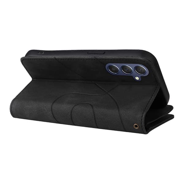 Multifunktionelt etui til Samsung Galaxy A16 etui lynlås pung læder telefoncover stativ Black