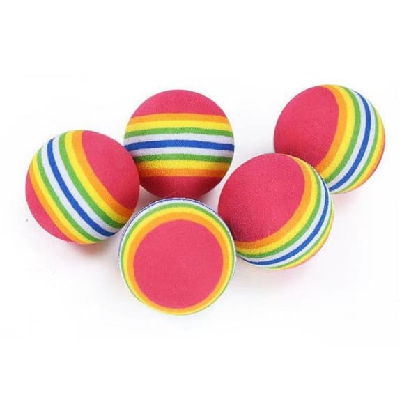 24 regnbue kattebolde, indendørs kattelegetøj, små skumbolde, interaktivt legetøj, 3,5 cm diameter
