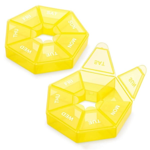Medicinsk doseringsboks (ugentlig boks) Yellow
