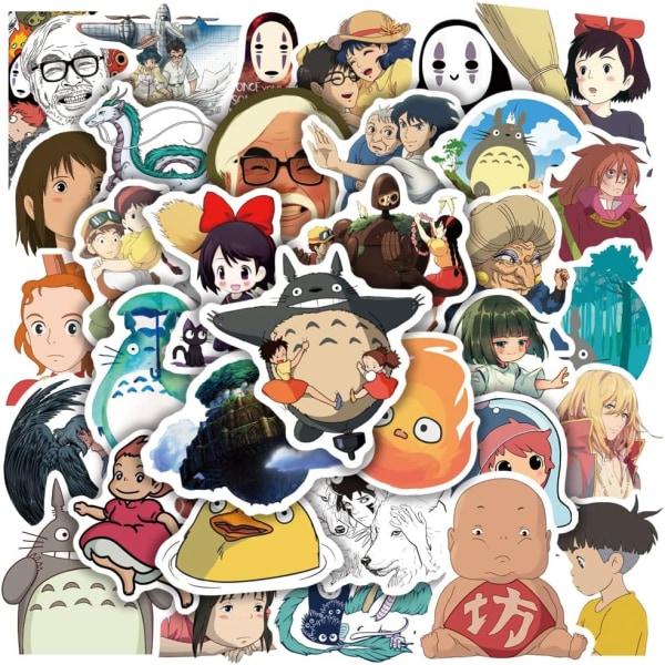 Tarrakuvat, Studio Ghibli -animetarrat kannettavalle tietokoneelle, autoille, puhelimeen, vesipulloon, rullalaudalle, matkalaukulle, kitaralle, alustalle 50 kpl