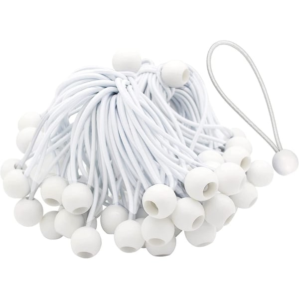 50-pack långa bungee-snören med spänne för tält, tält, banderoller