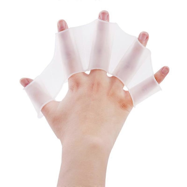 Simfötter 1 par unisex grodformade simfötter i silikon handskar för vattensporter White S