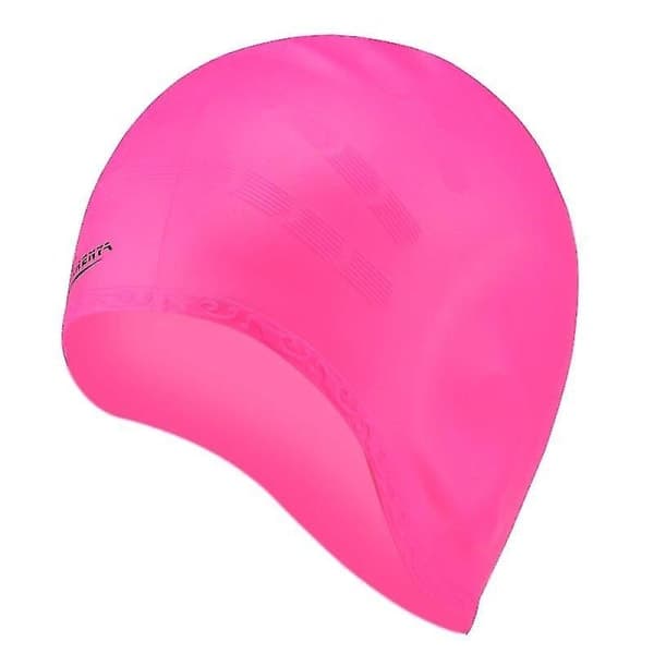 Voksne Elastiske Vandtætte Svømmehætter Store Silikone Dykkerhatte Pink