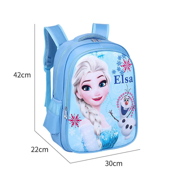 Frossen Elsa Trykk Ryggsekk Barn Gutter Jenter Gave Y Blue