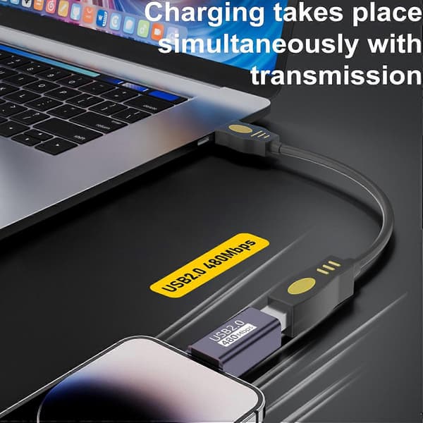 Type-C/Micro/Mini USB2.0 hann til USB-B hunn-adapter Telefon Datamaskin Elektronisk Piano Tromme Skriver