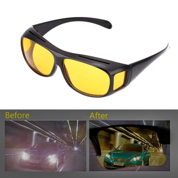 Mörka glasögon för bilkörning - Night Vision-glasögon-Gul Gul