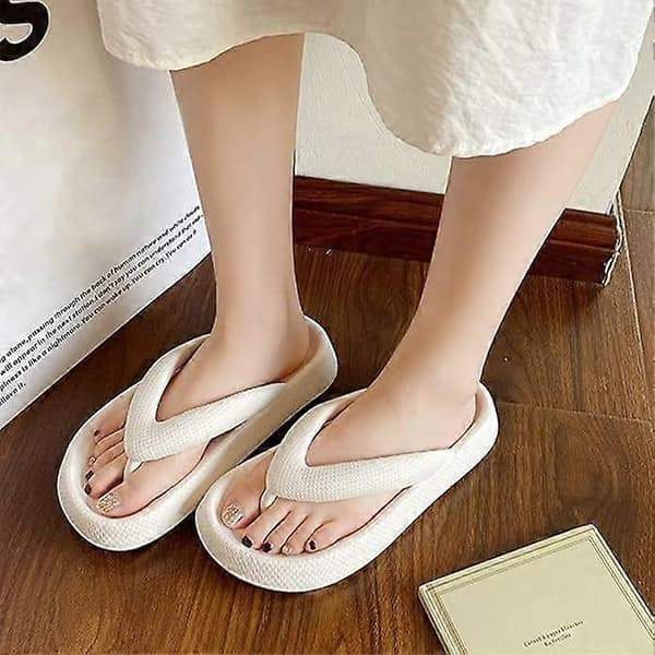 Sliders för Kvinnor Män Tjock Sula Flipflops Sommar Bekväma Sandaler Halkfria Tofflor för Badrum Dusch