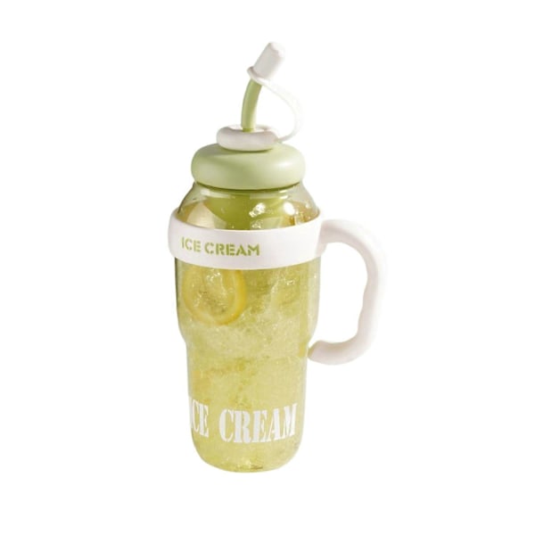 1300ML Vesipullo Kahvoilla Pillikansilla Tiivis Juomamuki BPA-Vapaa Lämmönkestävä Kannettava 1300ML Green
