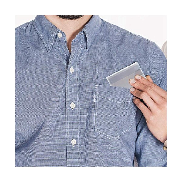 9-osainen muovikortti läpinäkyvä taskukortti kuitu Ohut käyntikorttilompakko Unisex käyntikortti C