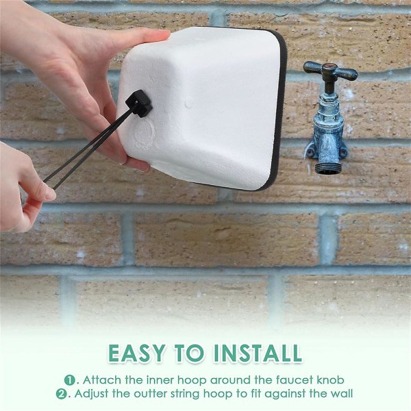 Winter Outdoor Foam Faucet Cover For Winter, Freeze Proof Outdoor Faucet Cover, Prevent Freeze And Cold Weather Insulation