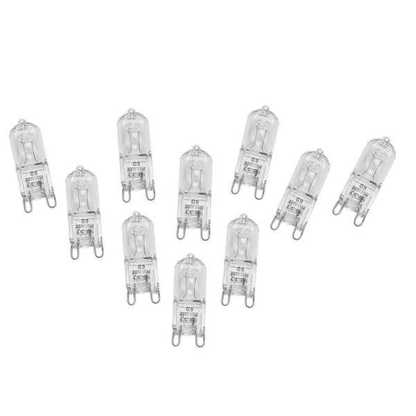 10-pack G9 Halogenlampor - Varmvit 25W AC 230V