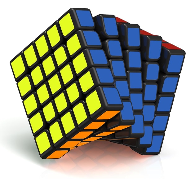5X5 Speed ​​Cube, QiZheng 5x5x5 Original Puzzle Cube Super-holdbar klistermærke med levende farver (5x5x5)