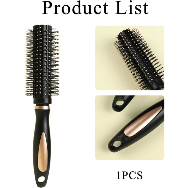 Rund hårbørste, radiale hårbørster for føning av hårstylingverktøy kvinner, hårstylingverktøy hjemme, lage og glatte krøllete hår