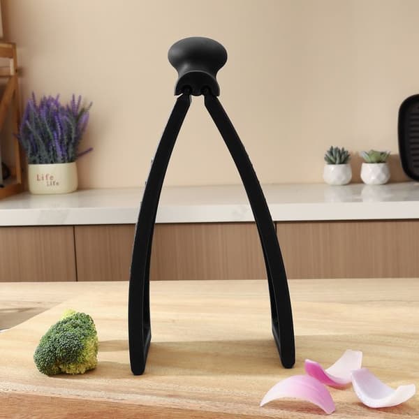 Multifunksjonell rivjern, laget av rustfritt stål og ABS, med dobbeltsidig riving, vertikal buet form og elegant design.