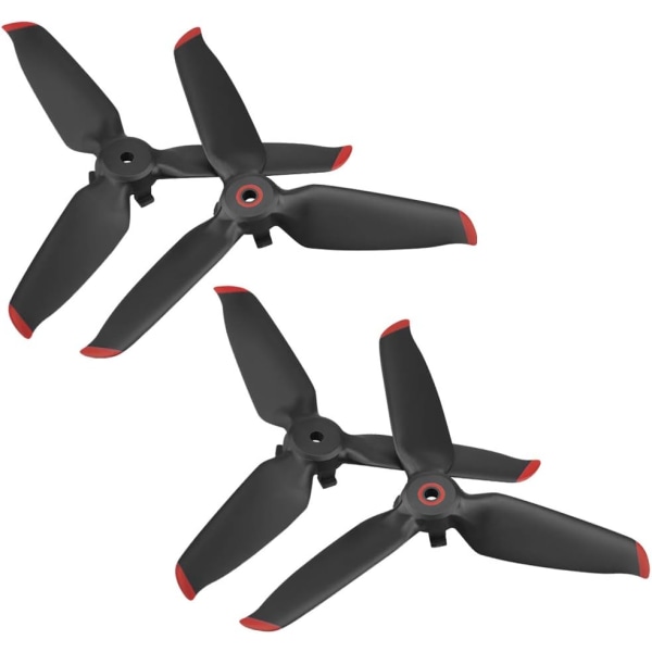 2 par FPV-propeller, der er kompatible med DJI FPV Combo Drone, propellerblade til View Drone UAV Quadcopter med 4K-kamera - rød kant