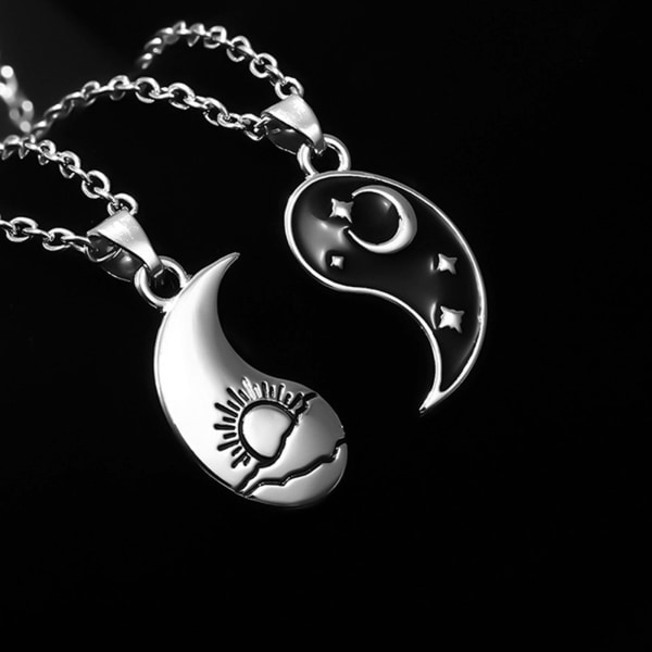 Yin Yang halskæde tilpasset til Sun Moon vedhæng velegnet til par