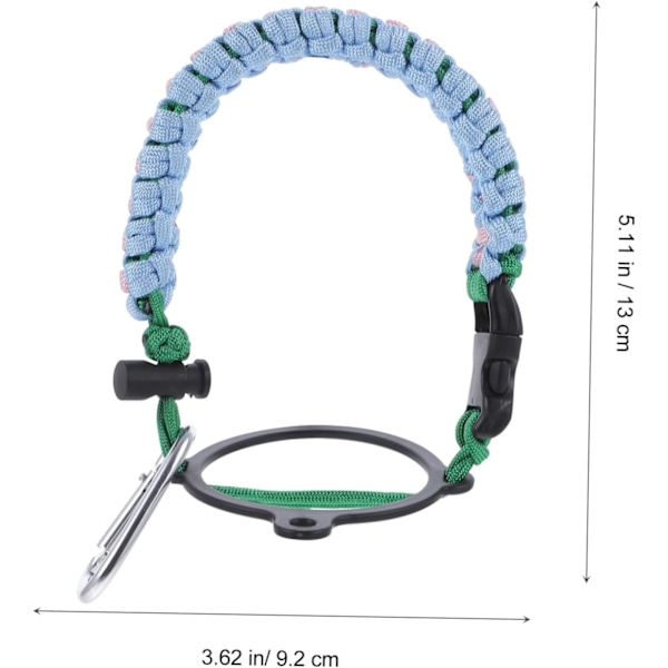 1 st kopprep handrep camping armband vattenflaska överlevnadsrem överlevnadsrep armband karbinhake rem rep rem bärare vatten Yellow