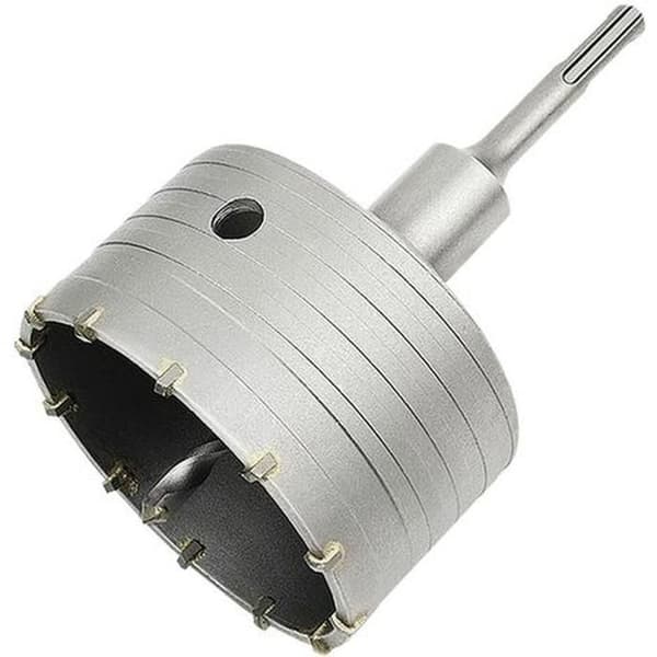 Betonhulsav med 110 mm SDS Plus-adapter, til mursten, beton, cement, sten (100 mm + 110 mm SDS Plus-adapter)