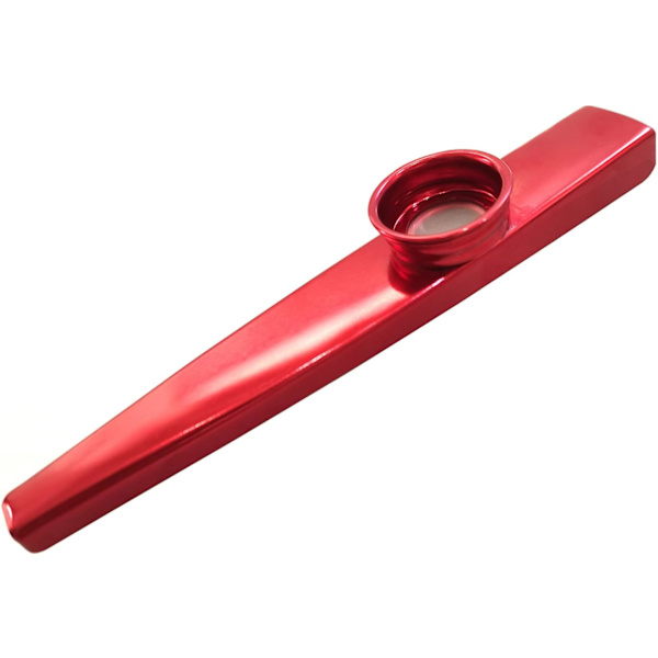 Kazoo Instrument 3 Membraner Aluminiumlegering Kazoos Festgave Instrumental Akkompagnement-Rød