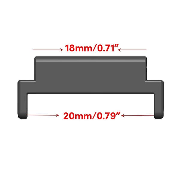 Urremærke Remforbindelse Hurtig Udløsning Metal Link Adapter Tilbehør til 18mm-20mm Silver