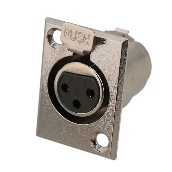 2 kpl Plug Outlet XLR Naarasliitin Paneeliasennus XLR 3-nastainen Naarasliitin Pistorasia 3-nastainen XLR-liitin Paneeliasennusliitin